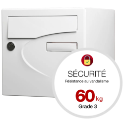 Boîte aux lettres préférence, 1 porte blanc 9016