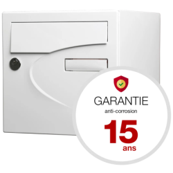 Boîte aux lettres préférence, 1 porte blanc 9016