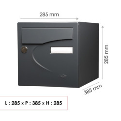 Boite aux lettres preference 1 porte gris anthracite 7016
