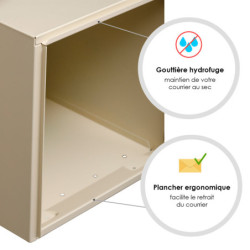 Boite aux lettres preference 2 portes ivoire 1015