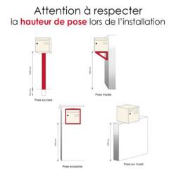 Boite aux lettres preference 2 portes ivoire 1015