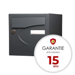 Boite aux lettres preference 2 portes gris anthracite 7016