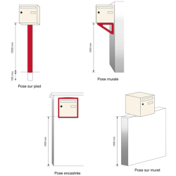 Boite aux lettres preference 2 portes gris anthracite 7016