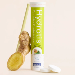 tube de 20 pastilles à dissoudre arome citronnelle gingembre