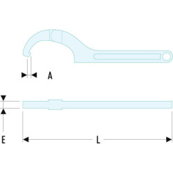 Cle a ergot articulee 50 mm