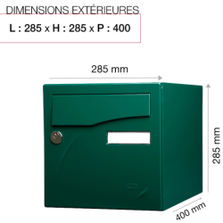 Boîte aux lettres préférence 2 portes vert 6005