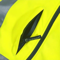 Veste hi-viz softshell 3m capuche integree jaune marine taille xl