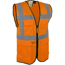 Gilet hv orange multipoche, l