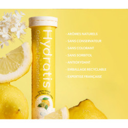 tube de 20 pastilles à dissoudre arome citron fleur de sureau