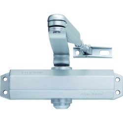 Ferme porte en applique bras compas force fixe 3 - argent
