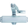 Ferme porte en applique bras compas force fixe 3 - argent