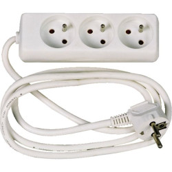 Bloc 3 prises nf - 1.5m ho5vvf 3g1.5mm +