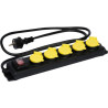 Bloc 5 socles clapet nf+ cable h07rnf 3