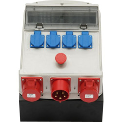 Coffret de chantier 30 ma - 4 nf 2/16a/p17 arret urgence sur pied