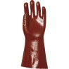 Gant pvc/coton 35 cm rouge 10