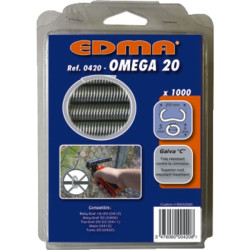Agrafe omega 20 galva a boite de 1000 - 0420