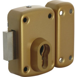 Verrou applique pour cylindre europeen arnov 45 gb bz or