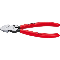 Pince coupante diagonale pour plastique sans biseau 160mm knipex