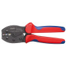 Pince à sertir à levier avec branches bicomposant knipex