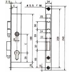 Coffre ste metalux n780-41mm sans gache - 92mtx 780/41