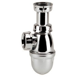 L211m-siphon lavabo regl.1 1/4 metallise