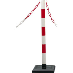 Poteau pvc sur socle 28x28 leste