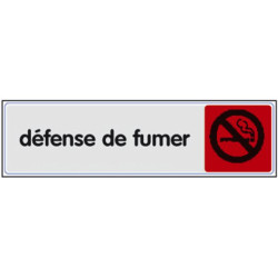 Plaque signalisation 170 x 40 mm plexiglass couleur 425 entree interdite