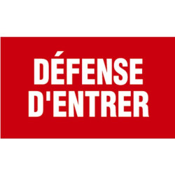 Panneau rigide 330 x 200 mm 404 propriete privee defense d'entrer