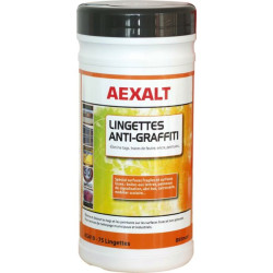 Lingette antigraffiti impregnee solution decapante - seau 75 lingettes