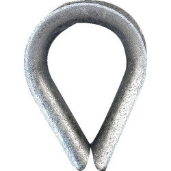 Cosse coeur legere galva pour cable diam. 4