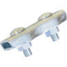 Serre cable plat acier cadmie 2 boulons diam. 2
