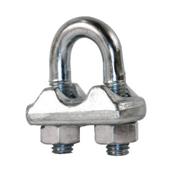 Serre cable etrier galva ac.estampe ch. d. 5