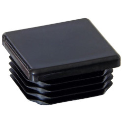 Embout carre entrant polyethylene noir 20 x 20 mm - 1/2,5 ppn
