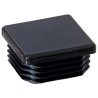 Embout carre entrant polyethylene noir 40 x 40 mm - 1/3 pp n
