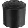 Embout rond enveloppant polyethylene noir diam. 25 mm pp n