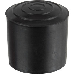 Embout rond enveloppant polyethylene noir diam. 30 mm pp n