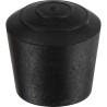 Embout rond enveloppant caoutchouc noir diam. 20 mm
