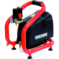 Compresseur portable 3 l 6,6 m3/h 230 v mono 1,5 cv 8 bar 3400 tr/mm