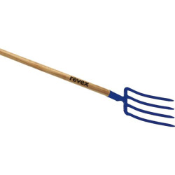 Fourche a becher standard a douille 4 dents triangulaires 30 cm emmanch