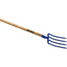 Fourche a becher standard a douille 4 dents triangulaires 30 cm emmanch