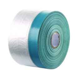 Bande a lisiere toile polyethylene adhesive bleu 20m 1100 mm