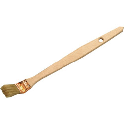 Pinceau radiateur super. virole coud. soies pures manche bois 20 mm