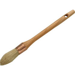 Brosse pouce a rechampir profess. soies pures manche bois verni n° 6
