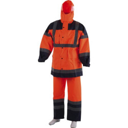 Complet de pluie orange fluo poly end pu, l