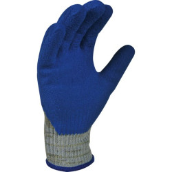 Gant support tricote fibre kevlar enduction latex bleu taille 10