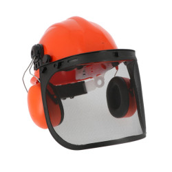 Casque forestier casque hg9020 + antibruit hg1670 porte visiere +visi