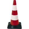 Balise signalisation rouge/blanc haut.50cm pied caout