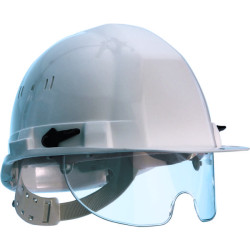 Casque chantier visioceanic en397 rouge rb 40 lunette incorporee