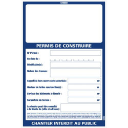 Panneau permis construire 1200x800mm
