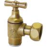 Robinet de wc de chasse clapet brosse equerre 12/17